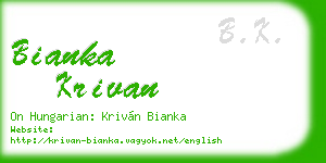 bianka krivan business card
