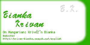 bianka krivan business card